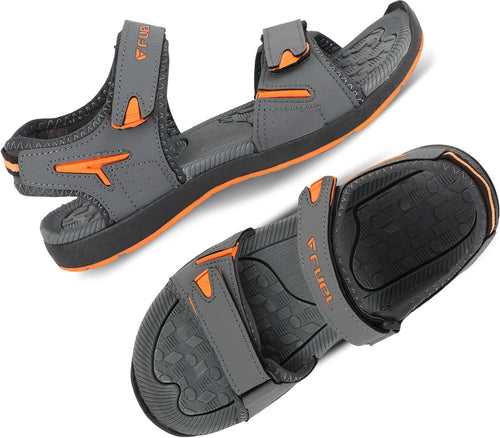 Fuel Mark Sandals For Men's (Grey-Orange)