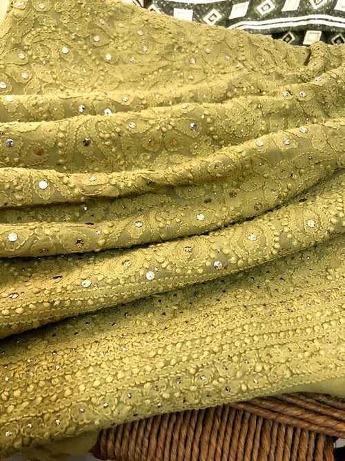 Viscose Georgette Chikankari and Mukaish Suit