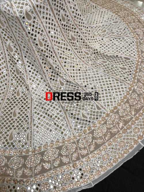 Mirror and Gota Patti Chikankari Lehenga Skirt (Lehenga only)