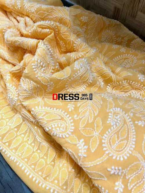 Pure Georgette Chikankari Suit