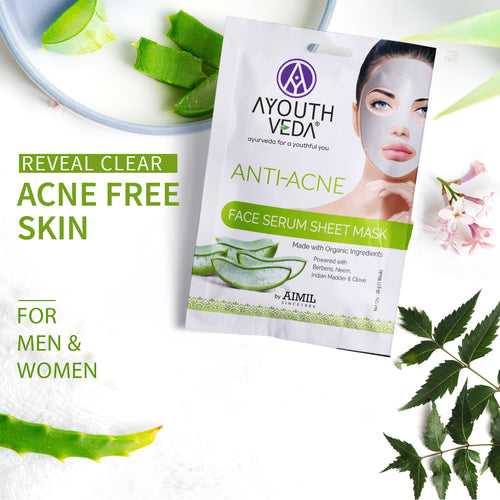 Anti Acne Face Serum Sheet Mask For Acne Prone Skin (Net Qty- 20g)