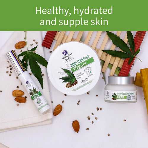 Hemp Collection ( Hemp Seed under eye gel 15g , Bodyogurt 200g, Wrinkle cream 50g )