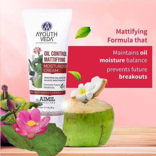 Oil Control Mattifying Moisturizer Cream for  Acne Prone Skin 60g