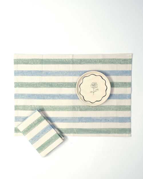 Stripe Tablemats, Sage (Set of 4)