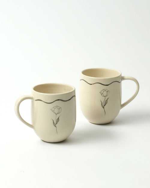 Rose Coffee Mugs (Set of 2)