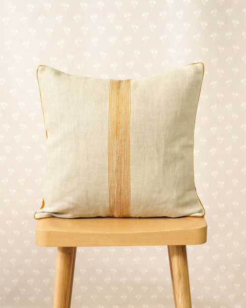 Golden Glow Linen Cushion Cover ( 18"x18" )