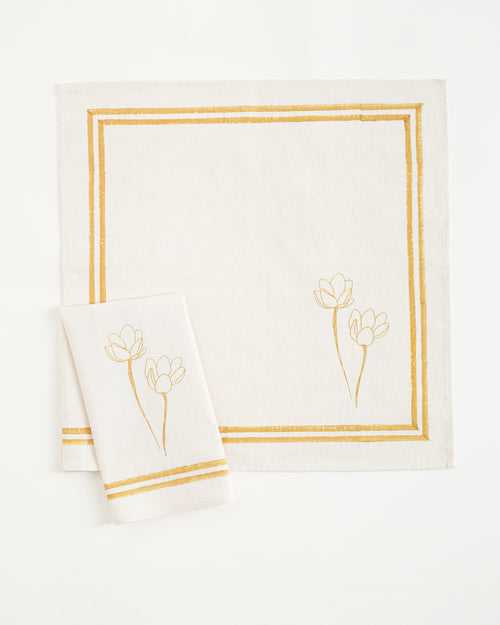 Orchid Napkins, Corn Yellow (Set of 2)