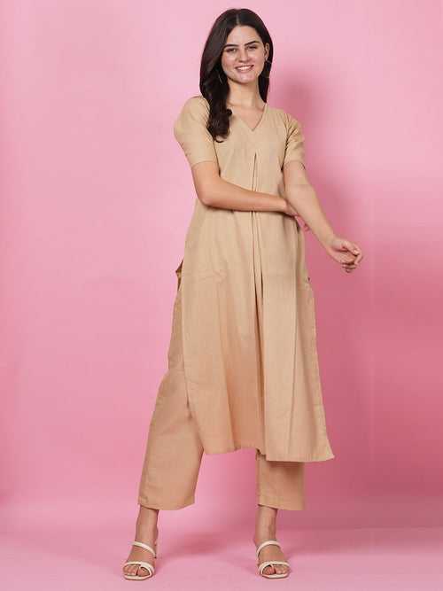 Beige Organic Kurta Set