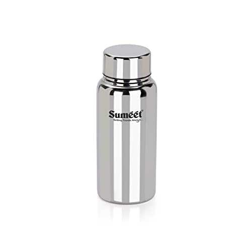 Sumeet Stainless Steel Jointless Akhand Leak-Proof Water Bottle / Fridge Bottle - 600ML Pack of 1, Silver