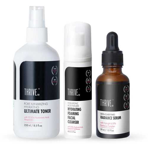 ThriveCo Hydrating Facewash (30ml) + Ultimate Toner (250ml) + Radiance Serum (30ml)