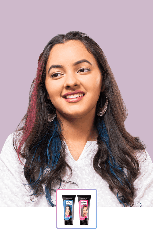 Anveya Summer Pink + Euphoria Blue | Look#20 - Temporary Hair Color