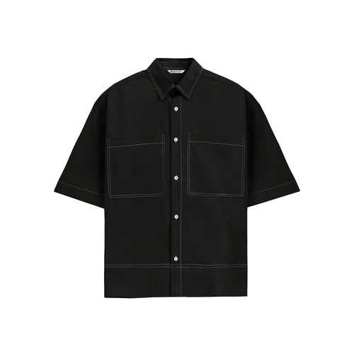 Void contrast stichline shirt - Jet black