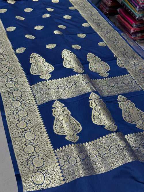 Blue Banarasi Silk Butta Saree