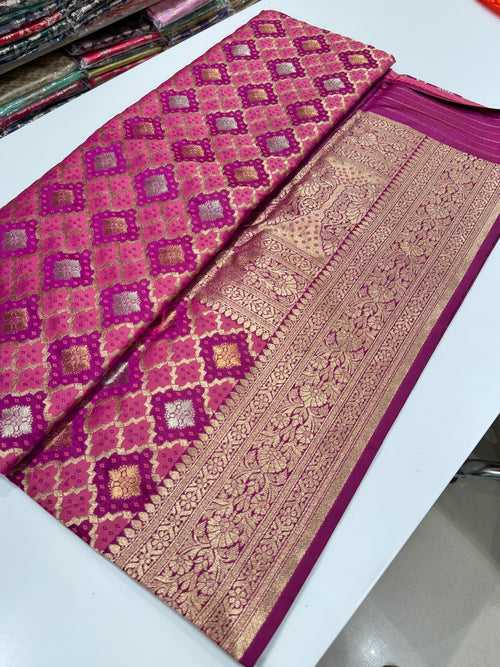 Banarasi Woven Bandhej Silk Saree