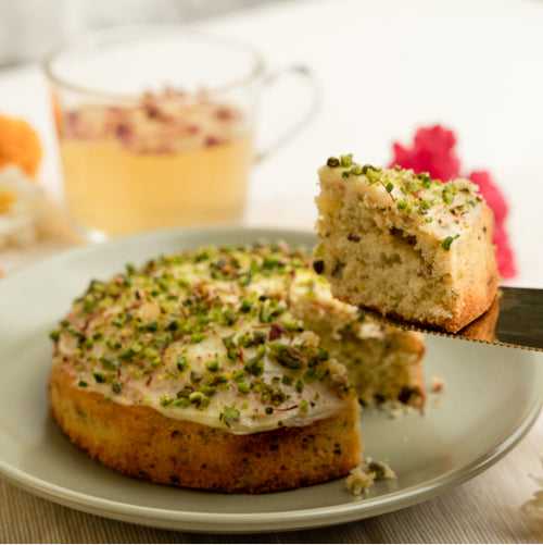 Marigold Saffron Tea Cake (Gluten-Free, Dairy-Free)