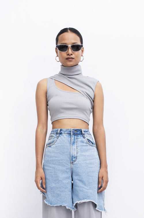 TURTLENECK CROP TOP