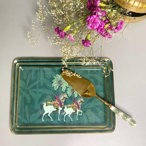 Serving Platters With Server, Gift Set of 4 - Royal Rambagh