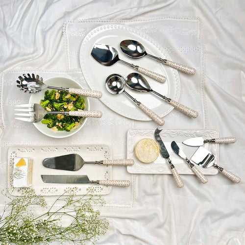 Serving Cutlery, Gift Set of 12 - Handloom Harmony