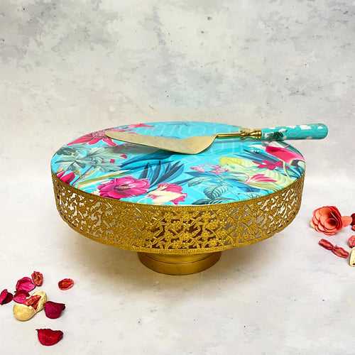 Cake Stand With Server Gift Set - Chilean Deco