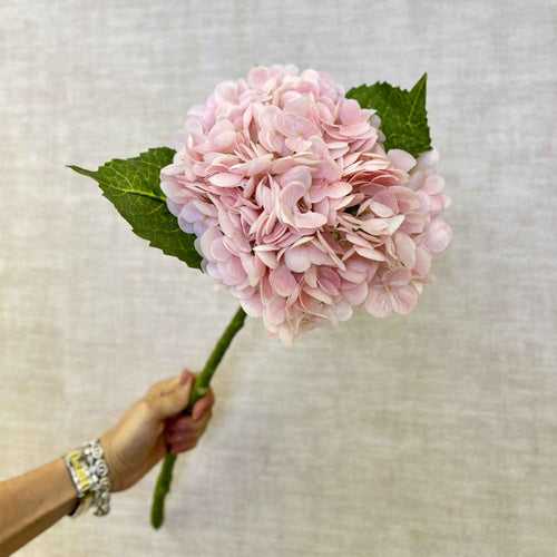 Artificial Hydrangea Flower Stick - Blush