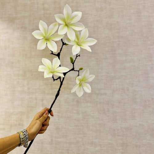 Artificial Magnolia Flowers - White