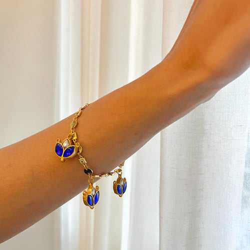 Rambagh Lotus Bracelet - Royal Blue