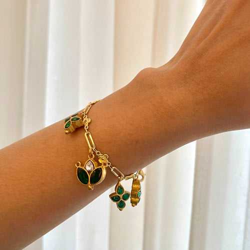Rambagh Lotus Bracelet - Green