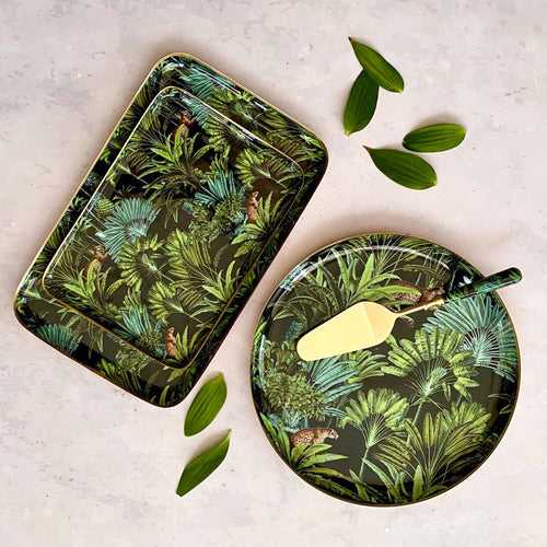 Serving Platters with Server, Gift Set of 4 - Amazonia Night
