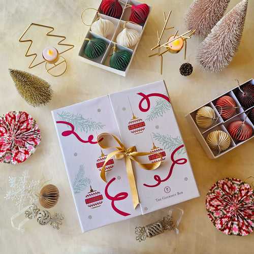 Christmas Holiday Gift Box - 10 inch x 10 inch - The Gourmet Box