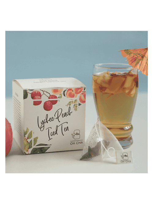 Lychee Peach Iced Tea - 15 Tea Bags - Oh Cha