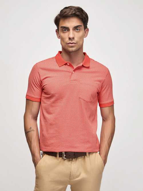 Printed Polo With Pocket