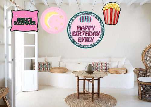 Pyjama Party Theme Birthday Party Hangings