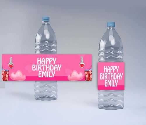 Pyjama Party Theme Birthday Party Water Bottle Labels