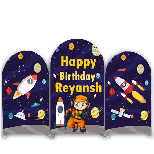 Space Theme Birthday Party Arch Backdrop