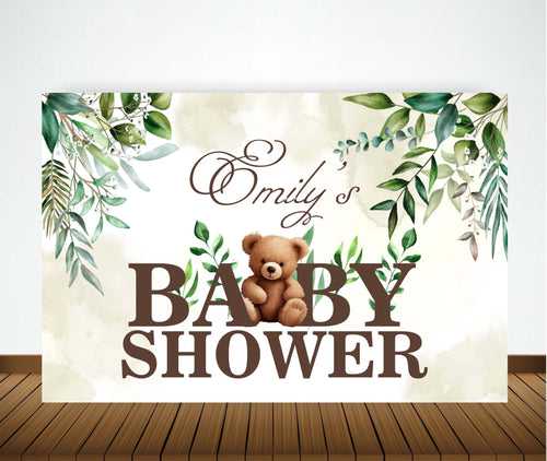 We Can Bearly Wait Theme Baby Shower Party Decoration Backdrop