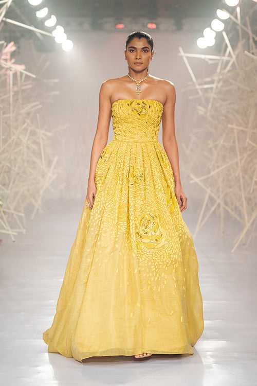 Rosa Gown - Organza - Yellow