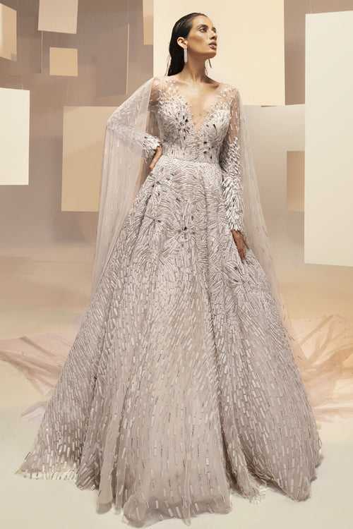 Roseate Pearl Grey Gown