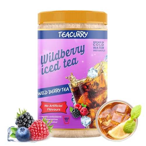 Wildberry Instant Iced Tea Mix - Highly Flavourful, All Natural Ice Tea Powder for Instant Ice Brews & Cold Brews