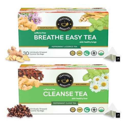 Anti Smoking and Anti Alcohol Tea Combo - Helps to detox lung and liver
