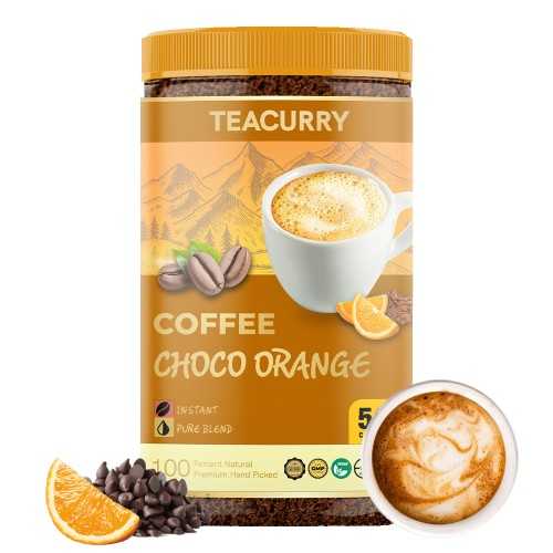 Choco Orange Instant Coffee Powder - Arabica Freeze Dried Coffee for Instant Hot & Cold Coffee