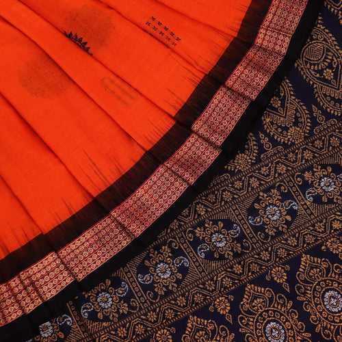 Handloom Bomkai Cotton Ikat Saree