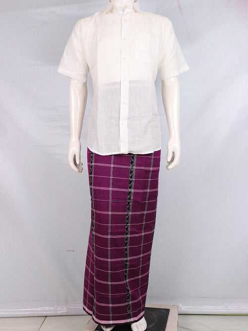 Sambalpuri Pure Cotton Handloom Lungi for Men