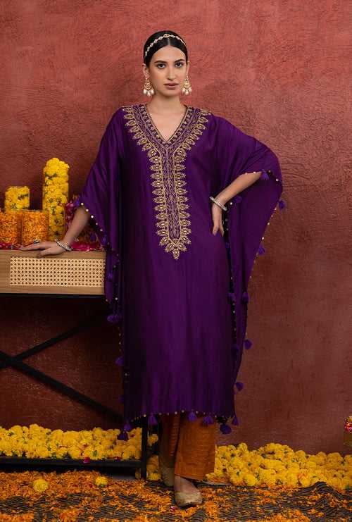 Purple Rooh Kaftan Set