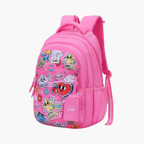 Genie Pearl 27L Pink Juniors Backpack With Easy Access Pockets