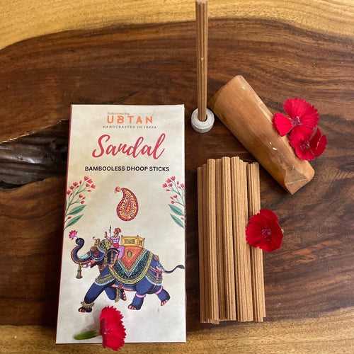 Sandalwood Bambooless Dhoop Sticks - 20 Sticks