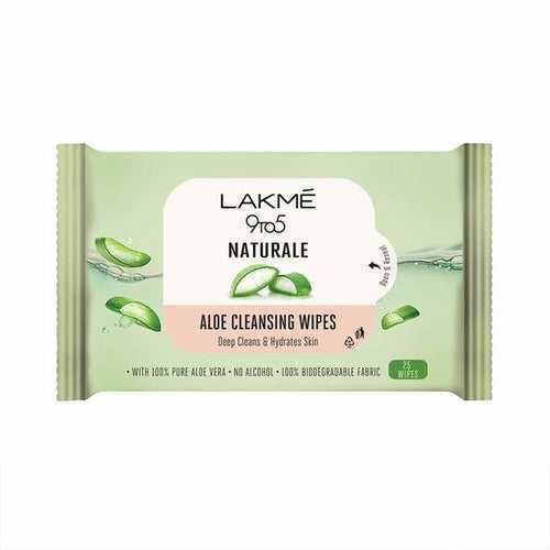 Lakme 9to5 Natural Aloe Cleansing Wipes, 141g