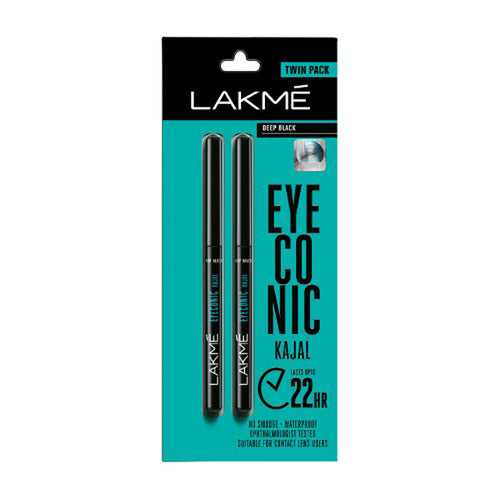 Lakme Eyeconic Kajal Twin Pack, 0.35g + 0.35g