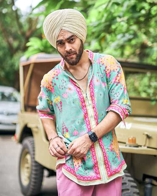 Manjot Singh In Young Boy Mint Candy Shirt