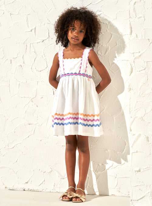 Lia White Rik Rak Dress