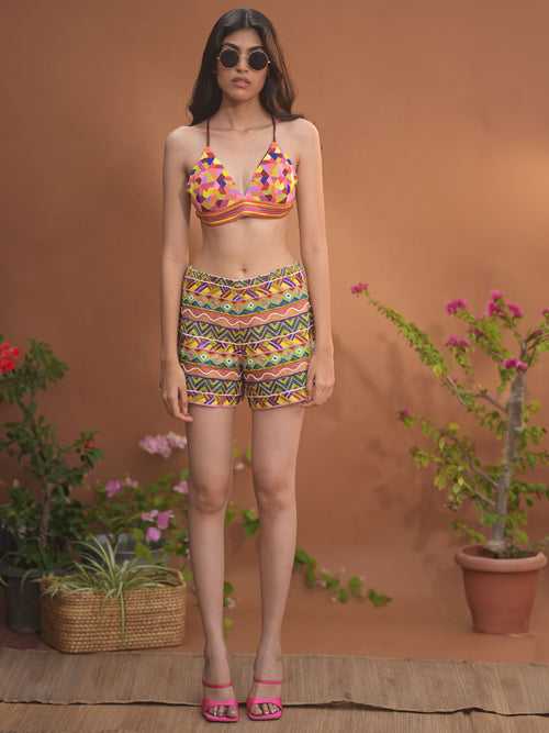 Marrakesh Embroidered Gypsy Shorts